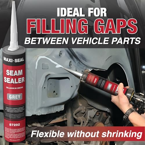 Maxi-Seal Gray Polyurethane Seam Sealer (6-Pack, 10.5oz Tube) | Durable & Flexible Auto Body Joint Compound | Brushable Automotive Filler to Duplicate OEM Finish (87292) - style: 6 Pack