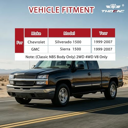 3” Heavy Duty Front Coil Spring Lowering Kit for Chevy Silverado/GMC Sierra 1500 1999-2007 (V8 Only) Drop Coils Kit, Red - color: red, size: 1999-2006 Silverado/Sierra 1500 3''Drop