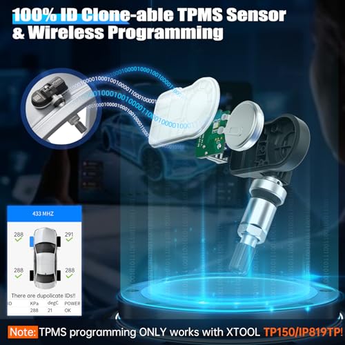 XTOOL TS100 PRO TPMS Sensor 315Mhz/433MHz Tire Pressure Monitoring Sensor