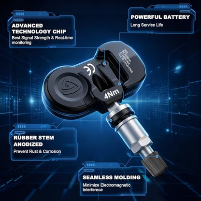 TPMS Sensor Tire Pressure Sensors Fit for Jeep/Dodge/Chrysler 4 PCS