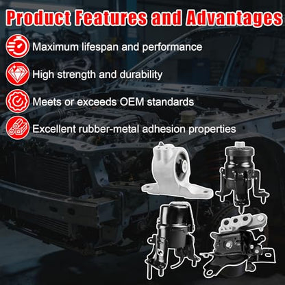 4PCS Engine Motor Mount Set Compatible with Lexus ES250 2021-2023