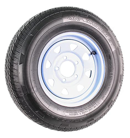 eCustomrim Radial Trailer Tire Rim Assembly ST175/80R13 5 Lug White LRC