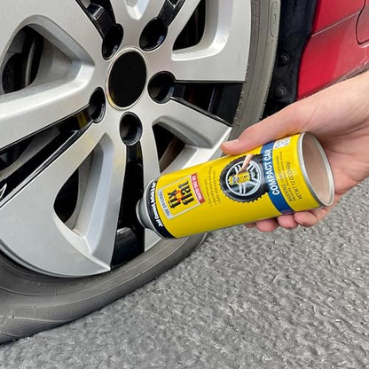 Fix-A-Flat S60410-6PK Aerosol Emergency Flat Tire Repair and Inflator, for Compact Tires, Eco-Friendly Formula, Universal Fit for All Compact Cars, 12 oz. (Pack of 6) - size: Compact Car (Pack of 6)