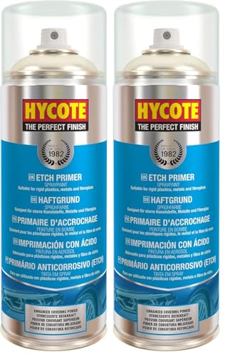 Hycote Enhanced Covering Power Aerosol Car Spray Paint, Etch Primer, 13.5 Oz (Pack of 2) - color: Etch Primer, size: 13.5 Ounce (Pack of 2)