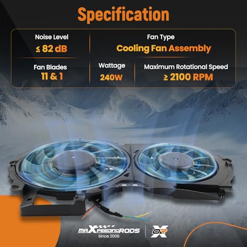 maXpeedingrods Radiator Cooling Fan for Audi A6 2006-2011, 4F0121207A - size: 4F0121207A
