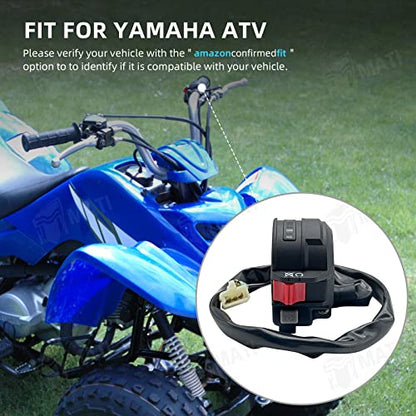 M MATI Left Handlebar Control Start Engine Run Off Switch for Yamaha ATV Badger 80 YFM80 Grizzly 80 YFM80 Raptor 50 YFM50 Raptor 80 YFM80 4EM-83975-00-00