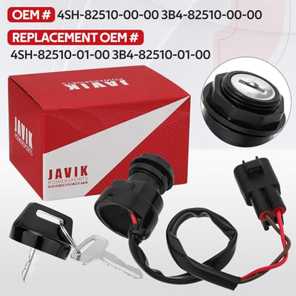Ignition Key Switch for Yamaha Grizzly 700 2007-2008 Big Bear 400 2002-2008 Raptor 700 2009-2023 YFZ450X 2010-2011 YFZ450R 2009-2023 O.E.M# 4SH-82510-00-00 3B4-82510-00-00