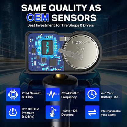 Autel MX-Sensor 20 Pack TPMS Sensors 2-in-1 315/433MHz Press-in Rubber Stem