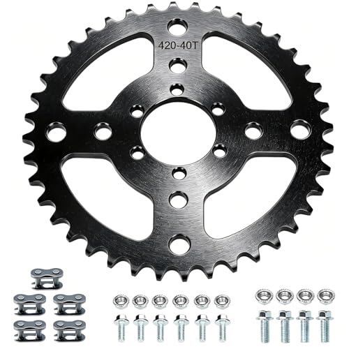Modified 420 Sprocket 40 Tooth 40mm Bore for CT200U CT100U Mini Bike - color: Black
