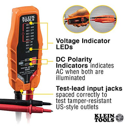 Klein Tools ET60 Voltage Tester, Tests AC / DC and Low Voltage, No Batteries Needed - style: AC/DC Voltage