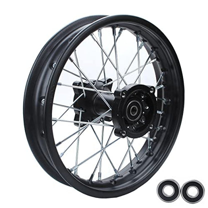 Mini Bike 3.00-12 80/100-12 Rear Wheel Rim 12-15mm Bearing Assembly For Dirt Pit Bike Hub SSR TTR CRF 18.5-12