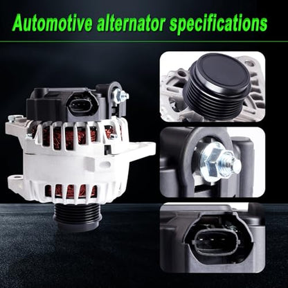 90A Alternator fit for 2011-2017 Elantra 2012-2013 Soul 1.8L 2.0L L4 - size: 2011-2017 Elantra