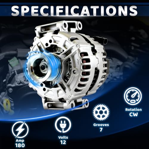 WorldCraft 12V Alternator for Fit 07 Benz E320 Bluetec, Replace 0121715015 - size: 0-121-715-015