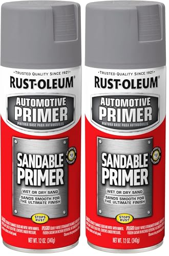 Rust-Oleum 249415 Automotive Sandable Primer Spray, 12 oz, Gray (Pack of 2) - color: Gray, size: 12 fl oz (Pack of 2)