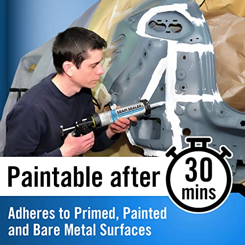 Berkland Polyurethane Seam Sealer, White 2-Pack - Paintable Auto Body