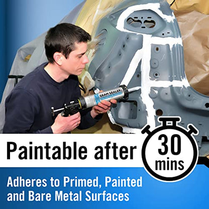 Berkland Polyurethane Seam Sealer, White 2-Pack - Paintable Auto Body