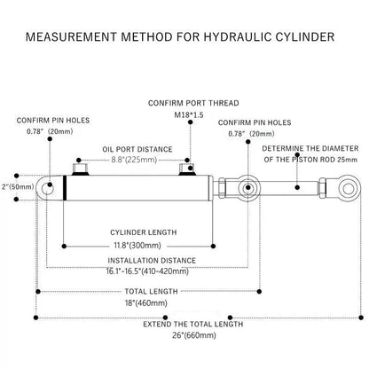 1.5" Bore Double Acting Hydraulic Cylinder, 8" Stroke Options, Welded Hydraulic Ram, 3000 PSI for Farm Equipment, Trailers, Machinery & DIY Projects(1.5 * 8) - size: 1.5*8