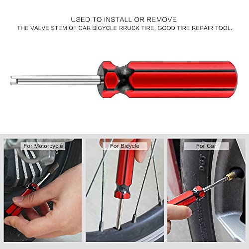 QPINGH 5 Pcs Car Motorcycle Truck Bike Screwdriver Valve Stem Core Remover Tire Repair Install Tool