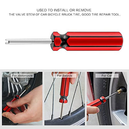 QPINGH 5 Pcs Car Motorcycle Truck Bike Screwdriver Valve Stem Core Remover Tire Repair Install Tool