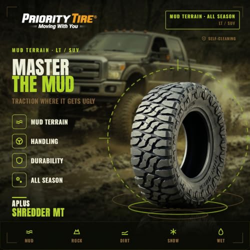 Aplus Shredder M/T Mud Terrain LT33/12.50R15 108Q C Light Truck Tire - size: LT33/12.50R15