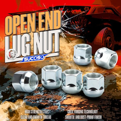 M14x1.5 Open End Lug Nuts Replacement for Chevy Silverado Tahoe C/K2500 - size: M14x1.5-32PCS