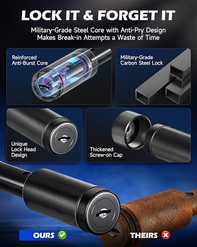 OMT 2 Pack Locking Hitch Pin Set with 5/8" Pin for 2 " Receiver - color: Black, size: 2 in - 2 Pack