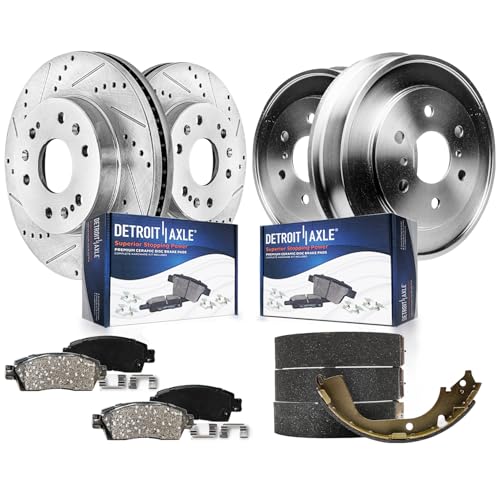 Detroit Axle - 8pc Brake Kit for 2005-2008 Chevy GMC Silverado Sierra 1500 - size: 8PR50748/KIT