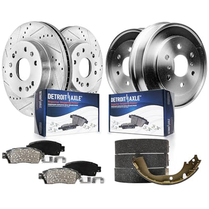 Detroit Axle - 8pc Brake Kit for 2005-2008 Chevy GMC Silverado Sierra 1500 - size: 8PR50748/KIT