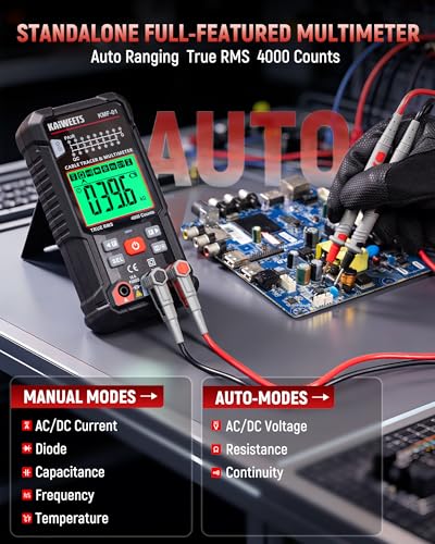 KAIWEETS Digital Multimeter Wire Tracer Kit with NCV Voltmeter for Home DIY