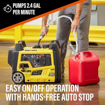 Deway Battery-Powered Stick Transfer Pump, Flow Control Nozzle, 39 In Hose - style: Hand-Trigger Nozzle