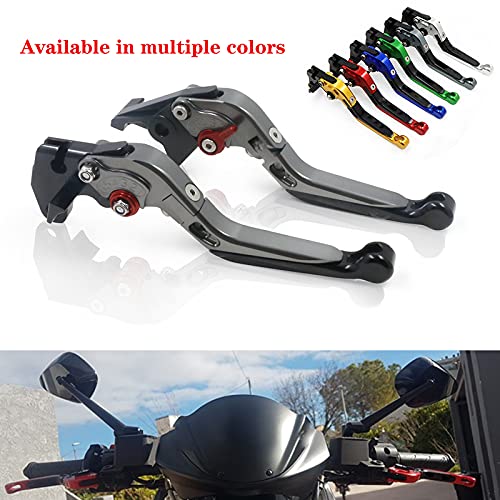 Motorcycle Foldable Brake Clutch Levers Adjustable Aluminum Handlebar Lever Replacement for BMW F900GS F900 GS 2024 2025 (Titanium) - color: Titanium