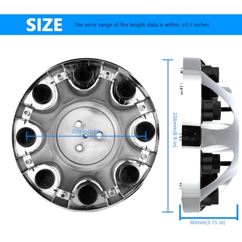 Wheel Center Hub Cap 9597819 (Set of 4),Center Cover Hubcap Fit 17" Wheels Compatible with GMC Sierra HD 2500 3500 (2011-2016) for # 560-8095 9597357 - color: Set of 4, size: 9597819