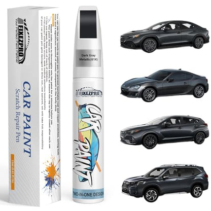 61K Dark Gray Metallic Touch Up Paint for Subaru - color: Dark Gray Metallic(61K) compatible with BRZ/Crosstrek/Compatible withester-models/Impreza/Legacy-models/WRX/XV-Crosstrek, style: For subaru