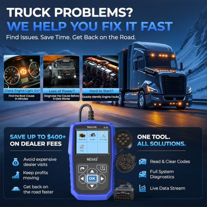 NEXAS NL102 Heavy Duty Truck Diagnostic Scanner for Diesel Trucks - color: truck scanner