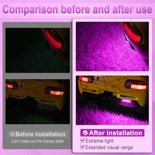 LivTee License Plate Light, Extremely Bright LED License Plate Lights Assembly for Trailer UTV ATV Truck RV Boat, Purple - color: Purple