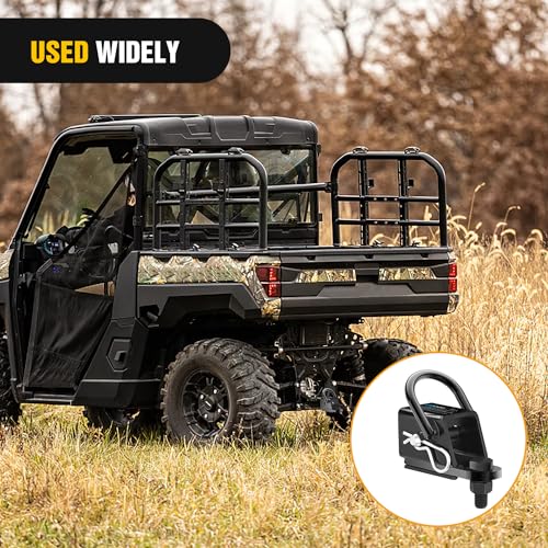 Nilight 2" Rear Trailer Hitch Receiver Kit | for ATV UTV Rear Bumper Tow Hook Black Hitch Cover Kit - color: 2" Hitch Receiver Adapter