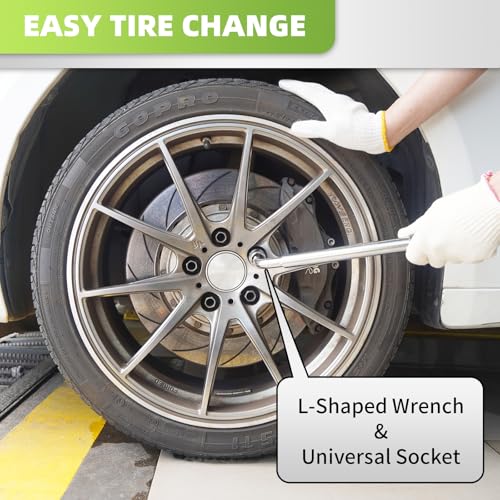 Car Jack Kit 2.5 Ton (5512 lbs) with Rubber Jack Pad,Emergency Kit Tire Changing Kit for Car SUV MPV