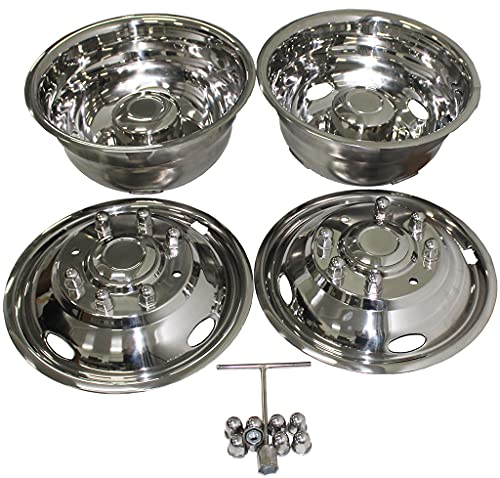 17 Inch Stainless Steel Wheel Simulators for 2005-2020 Ford F350 Dually Wheel