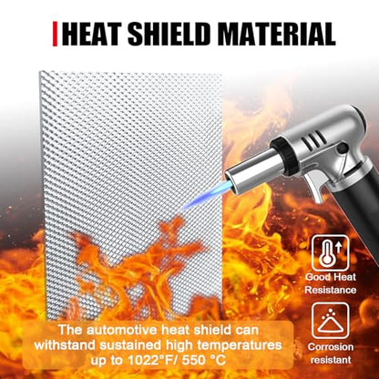 Peastorm Exhaust Heat Shield Automotive Embossed Aluminum Heat Shield Muffler Exhaust Wrap, 15" x 39"