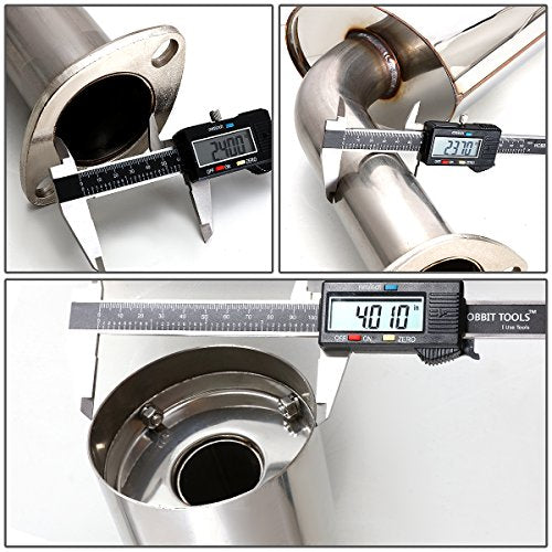 DNA MOTORING CBE-NM04V6-D Cat Back Exhaust System [Compatible with 04-08 Nissan Maxima] - color: Round