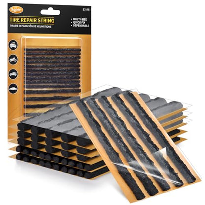 Tire Plugs, Vulcanizing Tire Patches Fix a Flat Tire, Standard Heavy Duty Tire Plug, Repair Tubeless Off-Road Tires for Car, RV, SUV, Truck, Motorcycle, Tractor, Mower, Wheelbarrow [Multi-Size: 40Pcs]