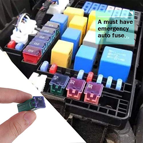 10 Pc Automotive Tall Profile JCASE Fuse 40 Amp Fuse Kit for Ford, Chevy/GM, Nissan, and Toyota Pickup Trucks, Cars and SUVs - style: 40 Amp