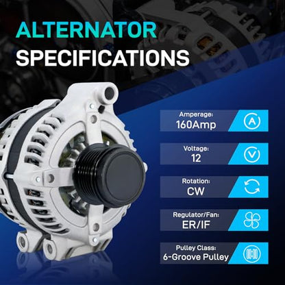 BDELI 11570N New Alternator Fit for Chrysler 11-16 Town & Country V6 3.6L - size: 11570N