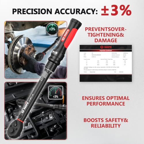 VANPO Torque Wrench 3/8 Inch Drive 5-45 ft-lb for Motorcycle & Bike - size: 3/8-Inch 5-45 ft.lb