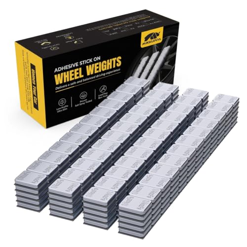 MIKKUPPA 1/4oz Adhesive Stick on Wheel Weights, Chrome 0.25oz, 60oz/Box - color: Chrome, size: 240 PCS