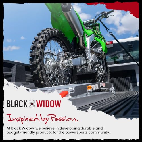 Black Widow Aluminum Single-Runner Plate Motorcycle Ramp, 750 lb, 7 Ft 5 in - size: Single.