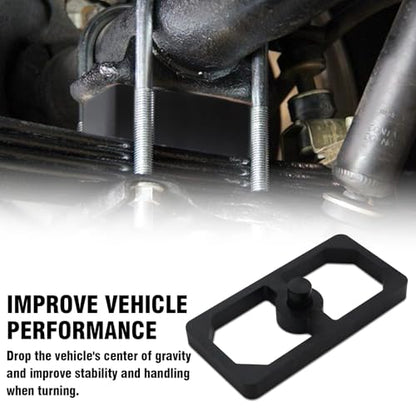 0.5 Inch Universal Billet Aluminum Leaf Spring Lowering Block Kit - size: 0.5 Inch