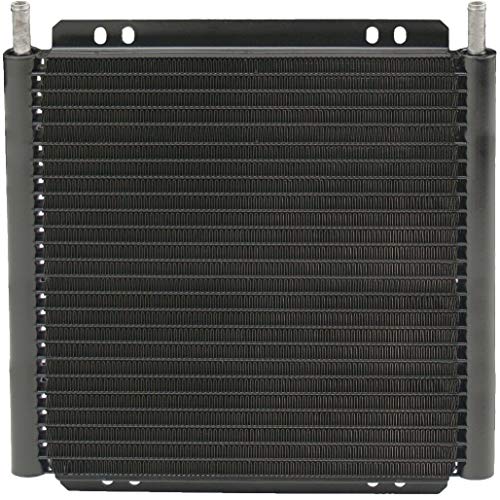 Heavy Duty 11" Transmission Oil Cooler 9" Inch Electric Fan & 6AN In-line Hose Thermostat Switch Wiring Kit (140'F On - 125'F Off) - size: 140'F On - 125'F Off