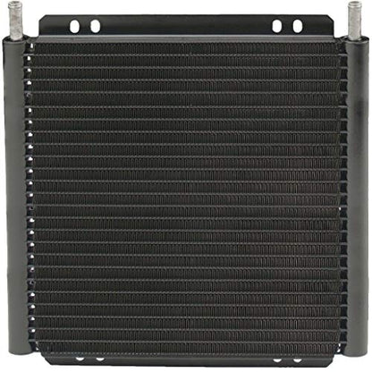 Heavy Duty 11" Transmission Oil Cooler 9" Inch Electric Fan & 6AN In-line Hose Thermostat Switch Wiring Kit (140'F On - 125'F Off) - size: 140'F On - 125'F Off