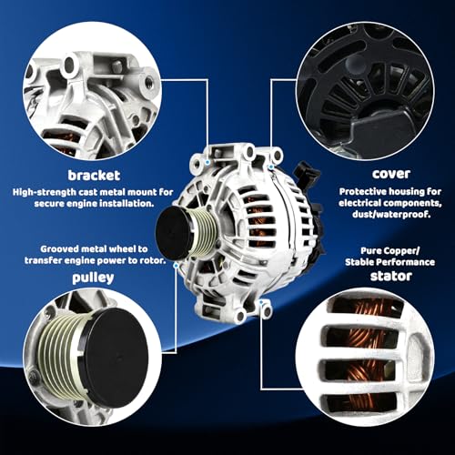 WorldCraft 12V 155A High Output Alternator for BMW 323i 325i 550i 650i 750i Z4 - size: 0-124-525-083